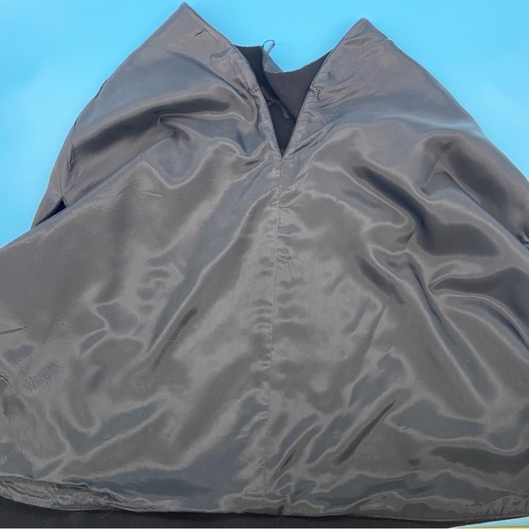 Vintage Women’s Wool Embroidered Poncho Black - Picture 6 of 10